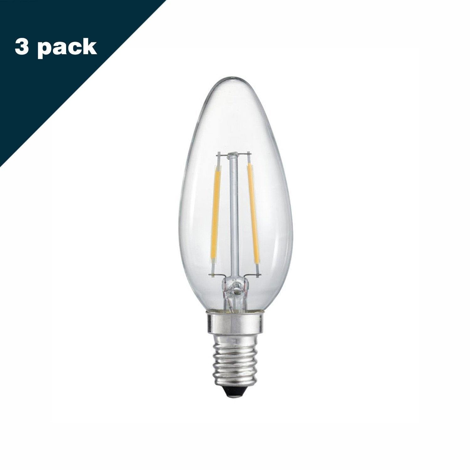 Emark Vintage 25W Equivalent Warm White Candelabra Dimmable LED Light ...