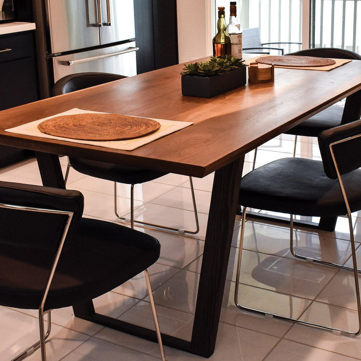handmade walnut dining table modern